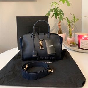 YSL Saint Laurent Downtown Cabas deep marine
